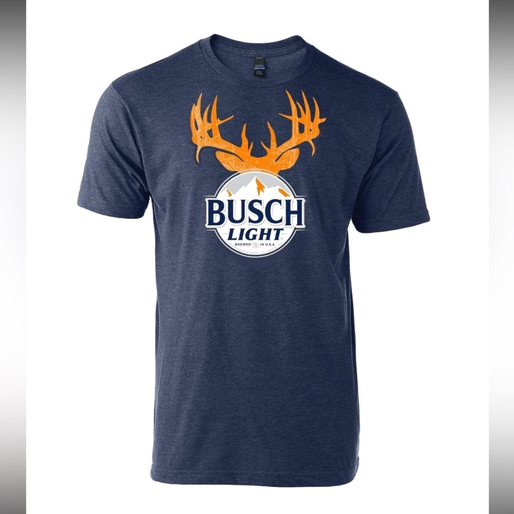 Brew City Busch Light Hunter Orange Buck Horns T-Shirt